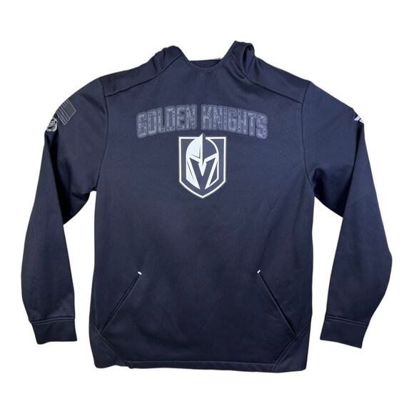 Vegas Golden Knights Hoodie Size Large Black Fanatics Authentic Pro NHL Pullover - Picture 1 of 14